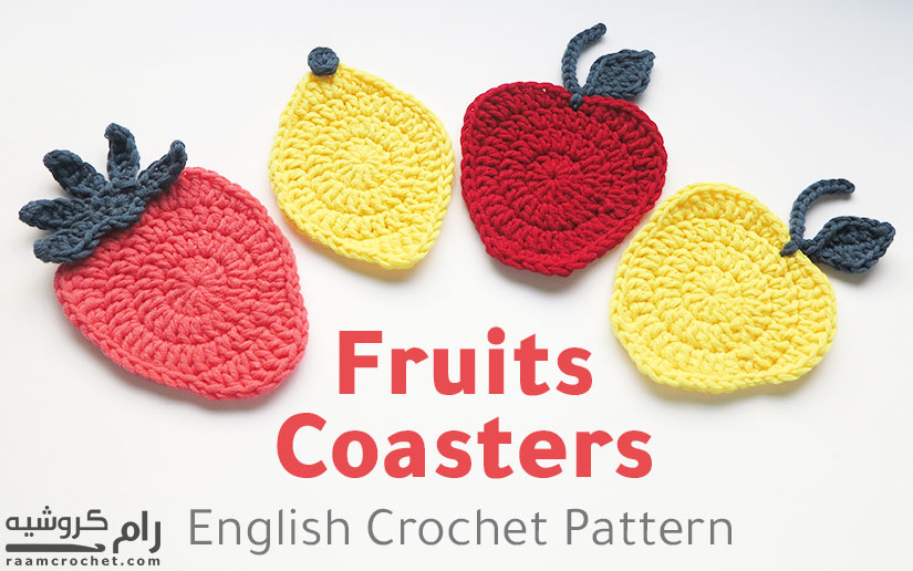 Crochet fruits coasters - Raam Crochet