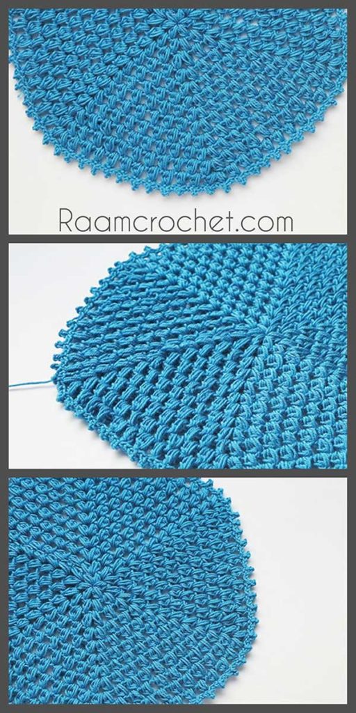 Crochet Puff Stitch Doily - Raam Crochet