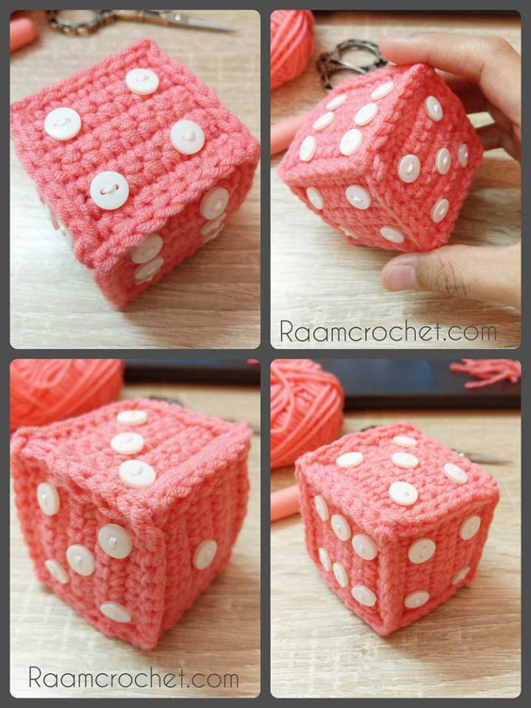 Crochet Dice Cube - Raam Crochet