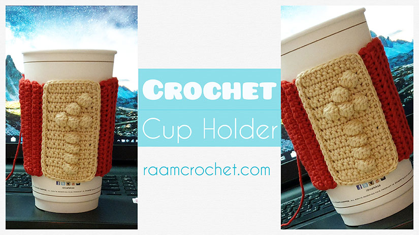Crochet Cup Holder with Bubble Stitch - Raam Crochet