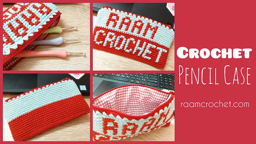 Crochet Pencil Case With Zipper - Raam Crochet