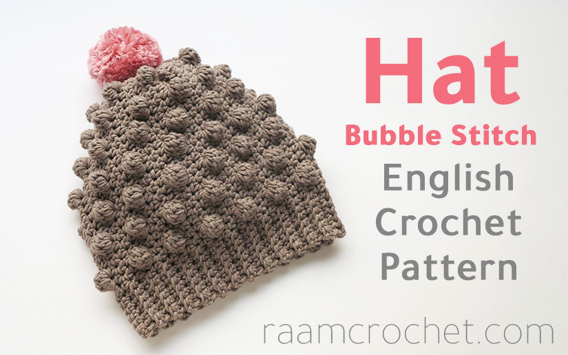 Crochet Hat Bubble Stitch - Raam Crochet