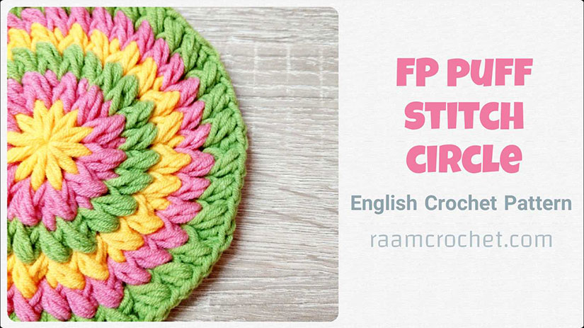 Crochet FP Puff Stitch Circle - Raam Crochet