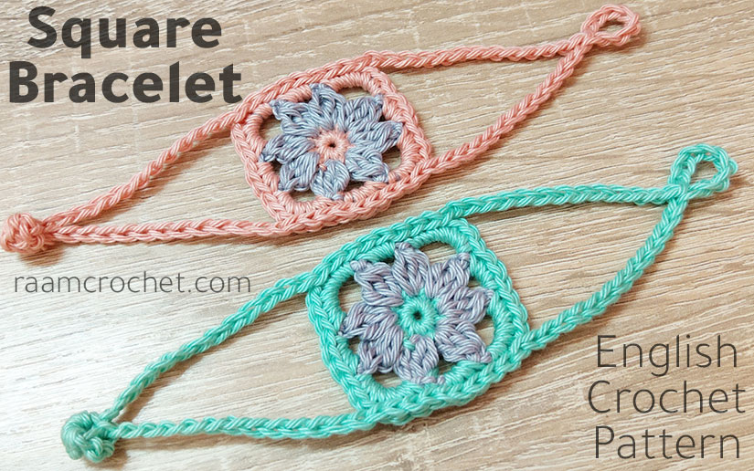 Crochet Square Bracelet - Raam Crochet