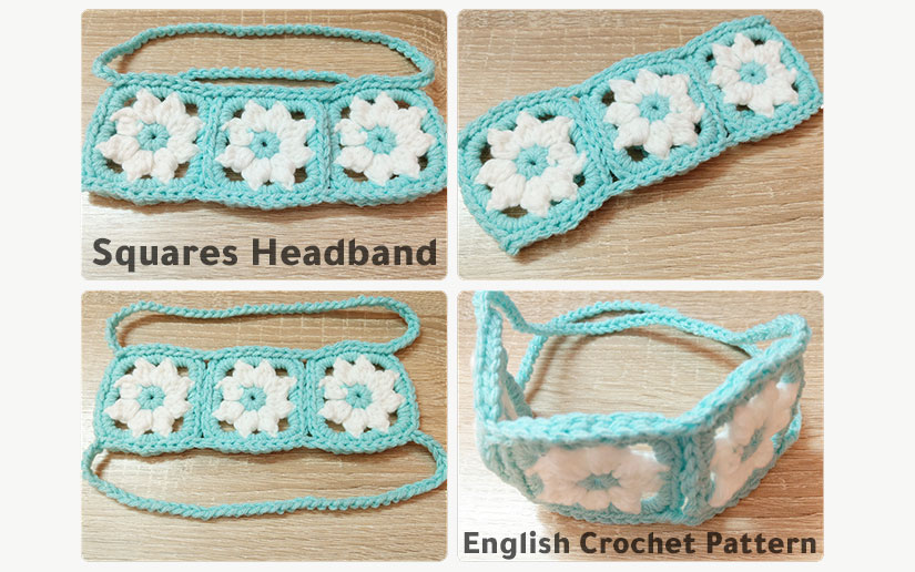 Crochet Squares Headband - Raam Crochet