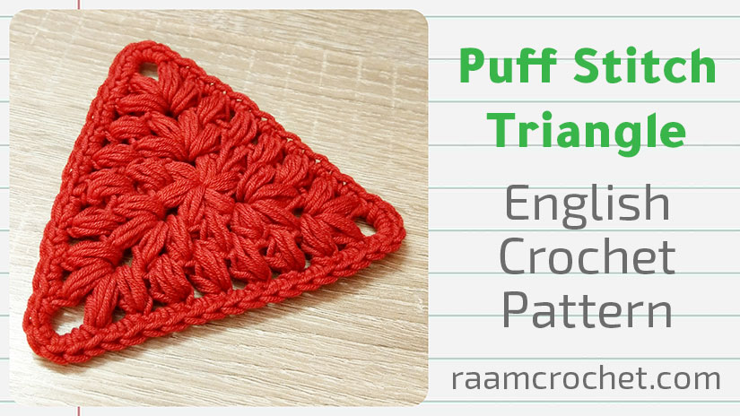Crochet Puff Stitch Triangle