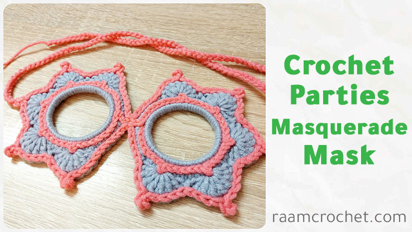 Crochet Party Masquerade Mask - Raam Crochet